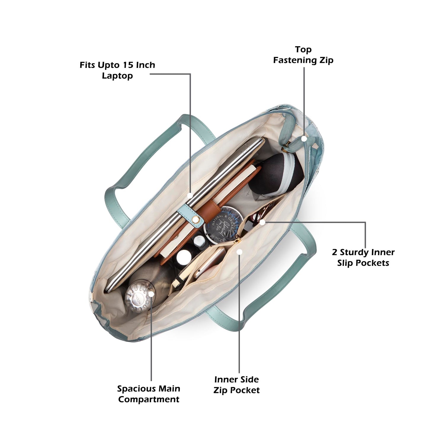 Lavie Women's Vanessa Travel Solid Tote Bag for Women | Tote Bag for Work | Ladies purse | Stylish Shoulder Bag | Gift for Women