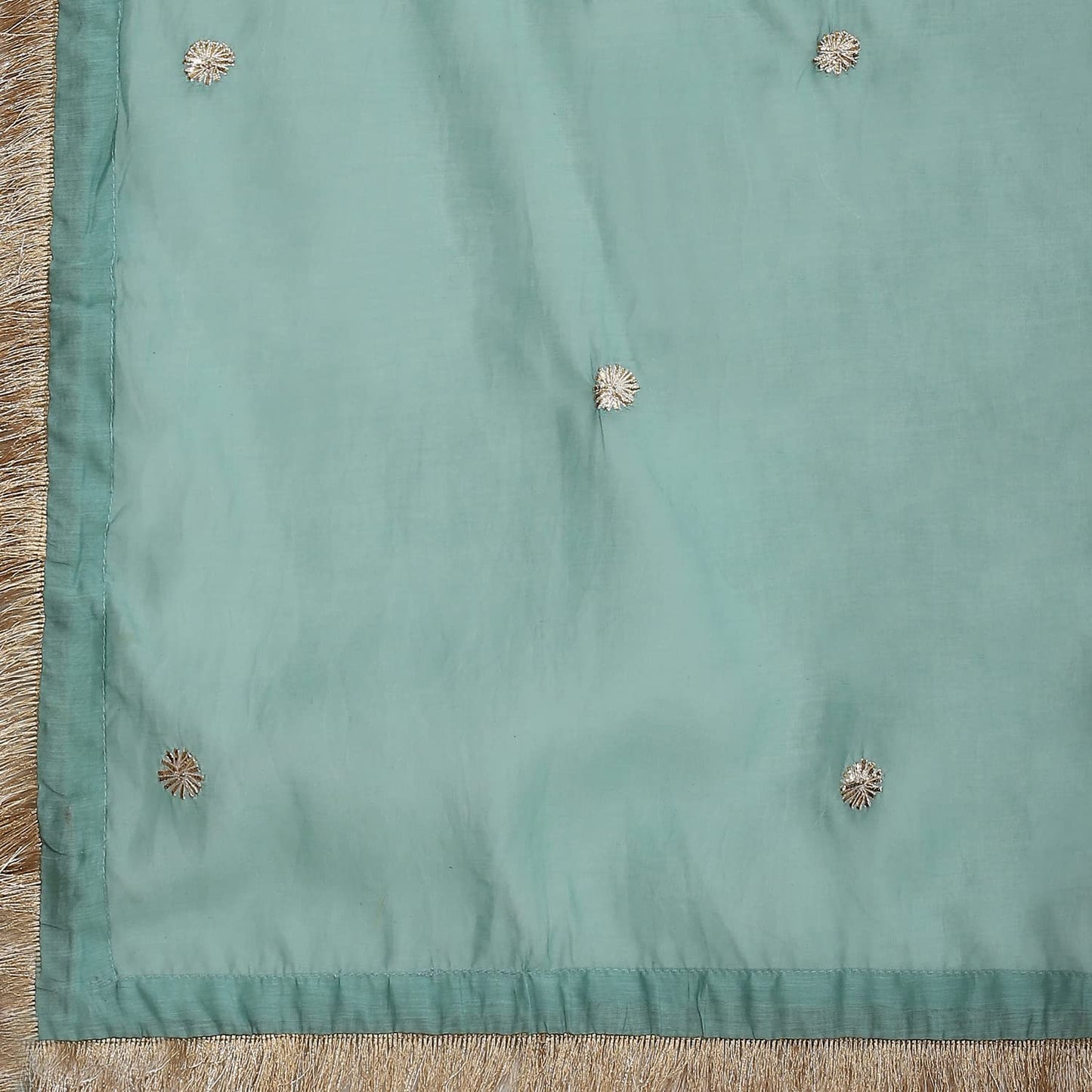 BIBA WOMEN EMBROIDERY RELAXED SALWAR KURTA DUPATTA(SKDKIRAN8469_SAP GREEN_40)