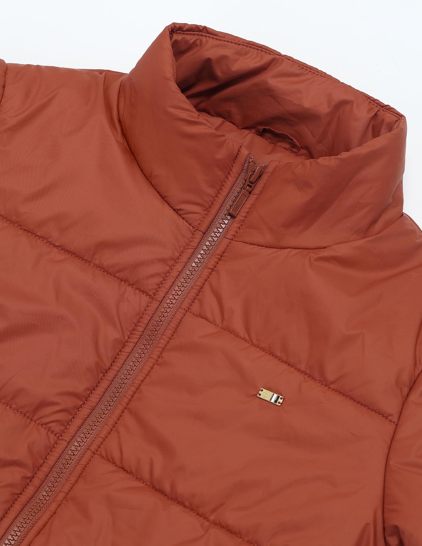 U.S. POLO ASSN. Mock Collar Puffer Jacket (UWAW24JCK145_Brown_L)