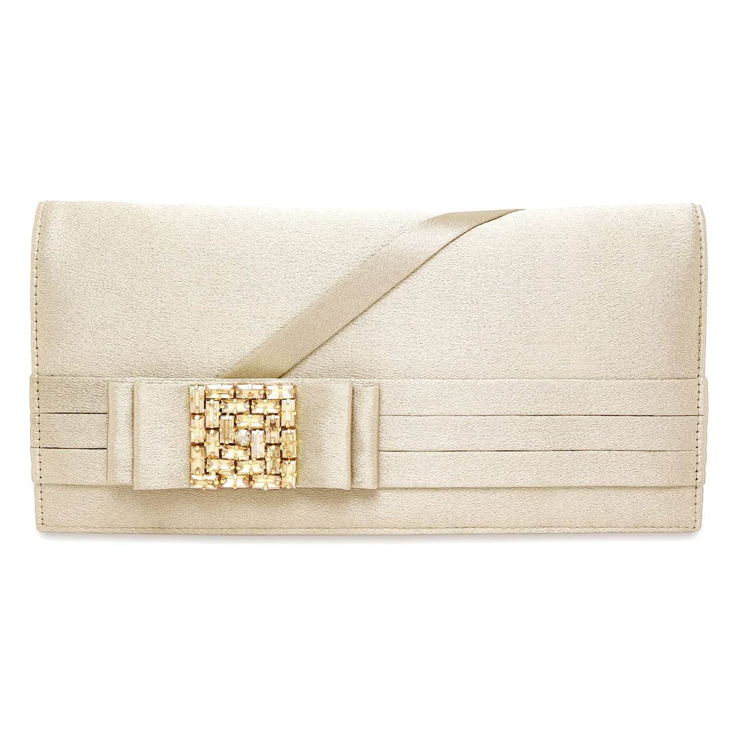 Peora Cream Clutch Purses for Women Handmade Evening Handbags Bridal Clutch(C106CRM)