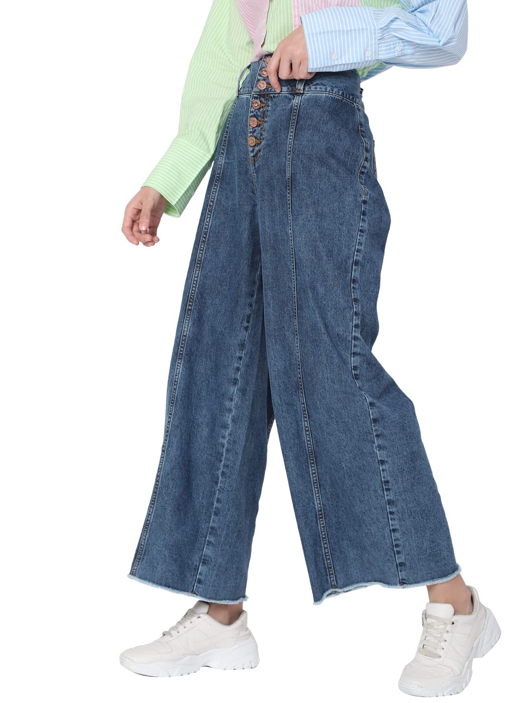 VERO MODA Women's Regular Jeans (190544601-Light Blue_Light 33)
