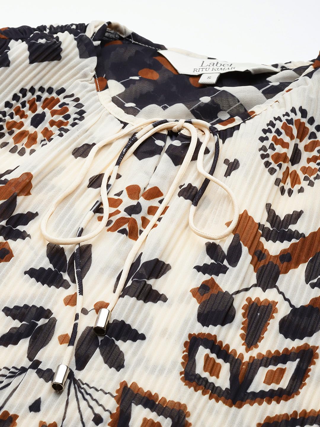 Label RITU KUMAR Ecru Norah Short Dress with Camisole