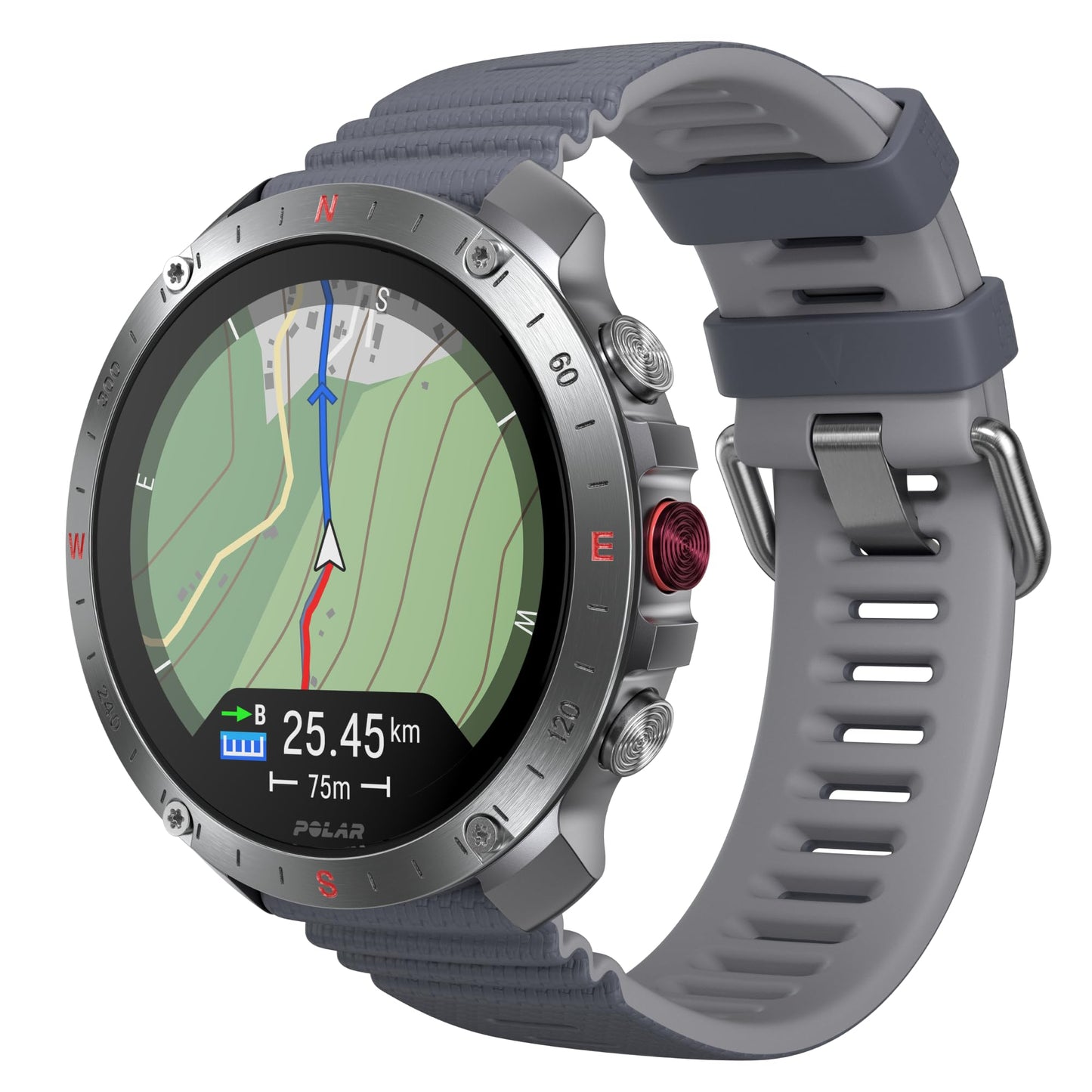Polar Grit X2 Pro Premium Dual-GPS Multisport Smartwatch | Military-Grade Rugged Outdoor Watch | Advanced Navigation | ECG & Heart Rate, Sleep & Recovery | Sapphire Glass | 10-Day Battery | Stone Grey