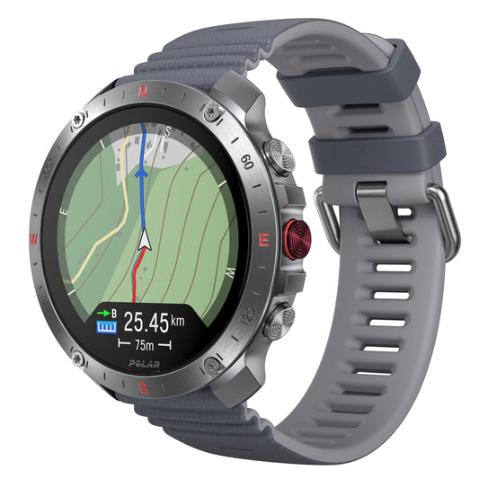 Polar Grit X2 Pro Premium Dual-GPS Multisport Smartwatch | Military-Grade Rugged Outdoor Watch | Advanced Navigation | ECG & Heart Rate, Sleep & Recovery | Sapphire Glass | 10-Day Battery | Stone Grey