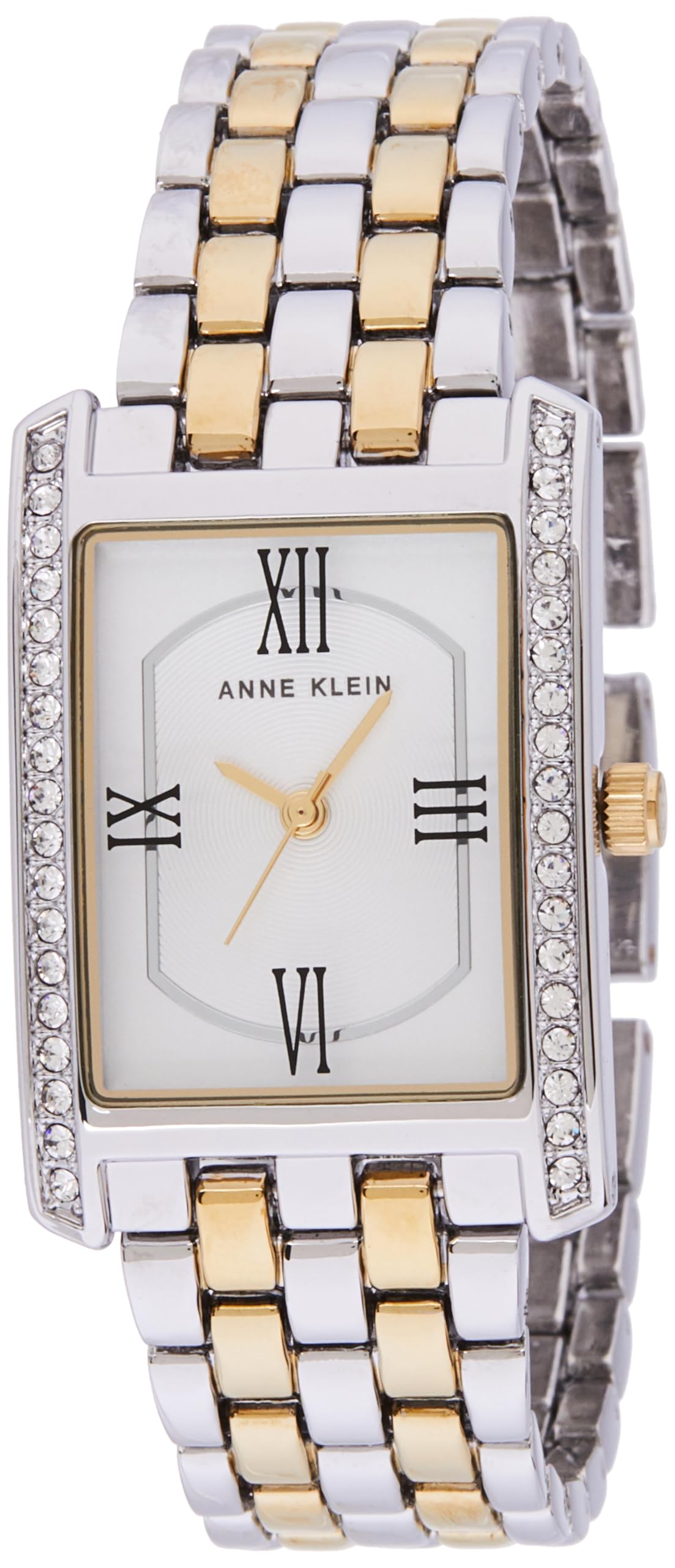 Anne Klein Quartz Analog White Dial Two Toned Silver & Gold Metal Strap Watch for Women - NEAKB3991TTST