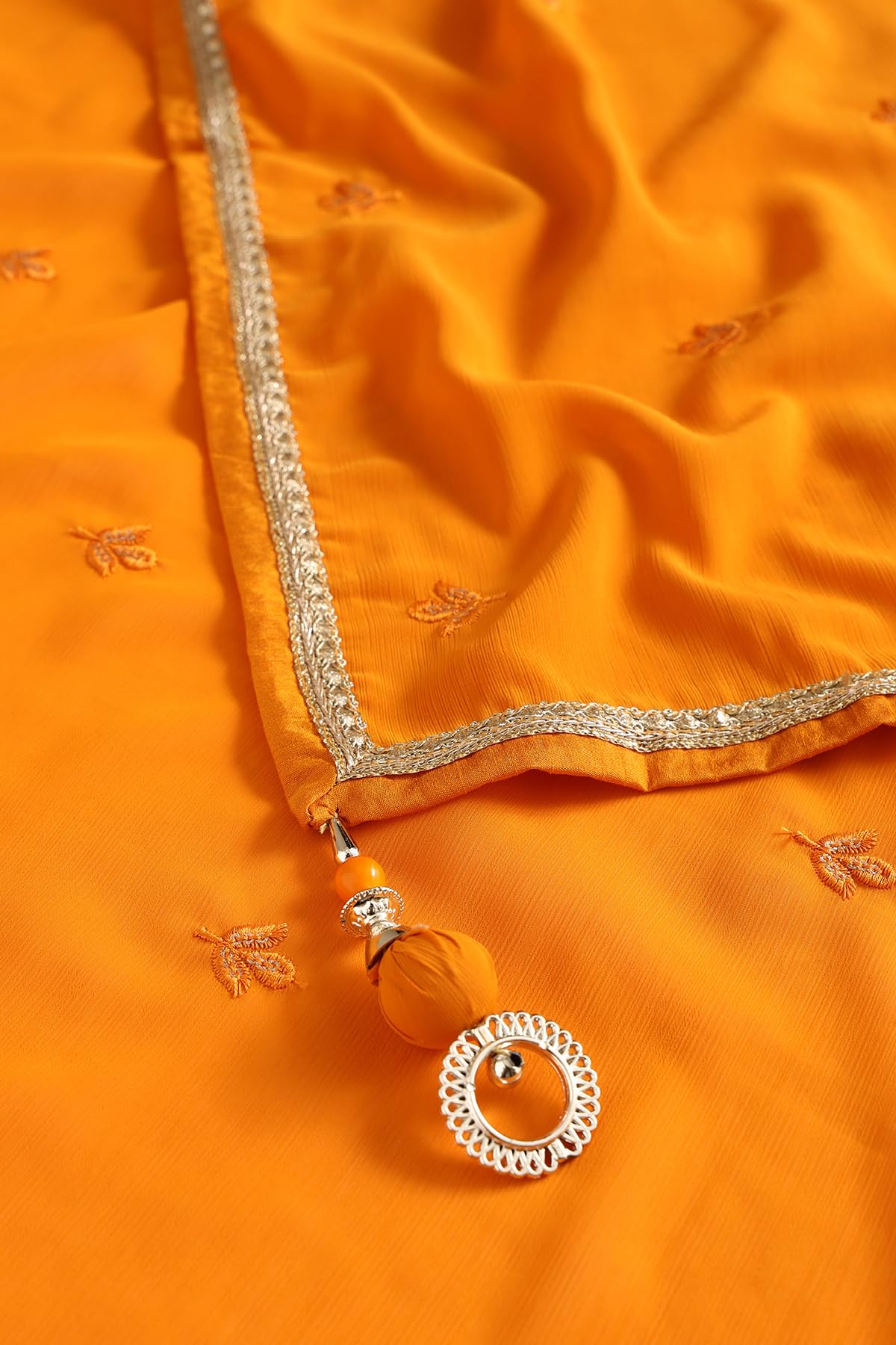 Soch Women's Georgette Lehenga Choli Set (OWS5CD21770_Orange_M)