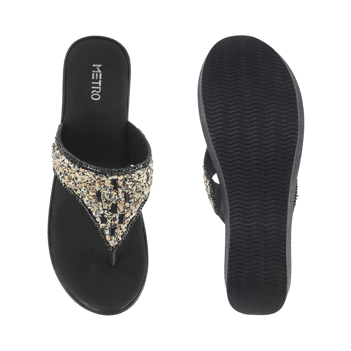 Metro Womens Synthetic Black Slip Ons (Size (4 UK (37 EU))