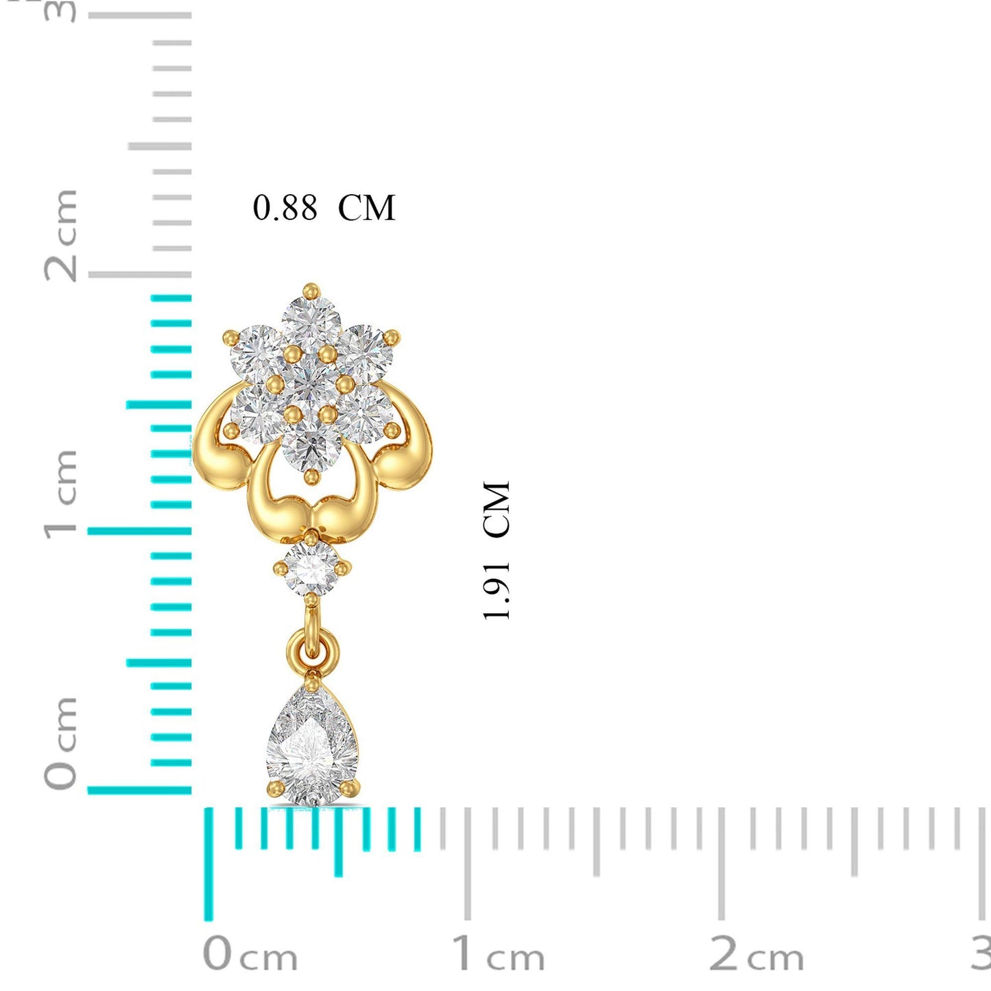 Joyalukkas Impress Collection 22k Yellow Gold Stud Earrings for Women