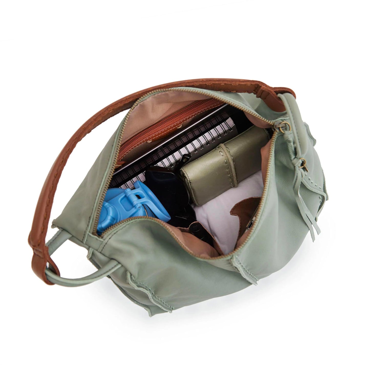 The Sak Los Feliz Hobo in Leather, Lined, Roomy Shoulder Purse, Black, Black, Medium, Black, M, Los Feliz Hobo