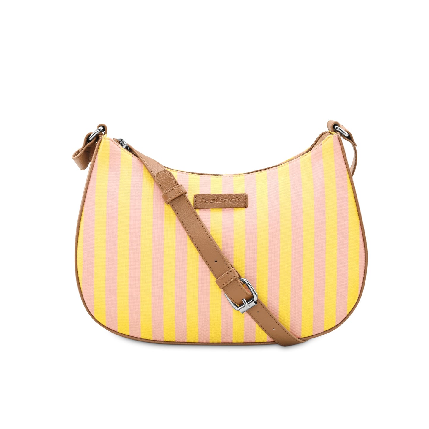 Fastrack Striped Crescent Casual Sling Bag for Women, Girls and Ladies