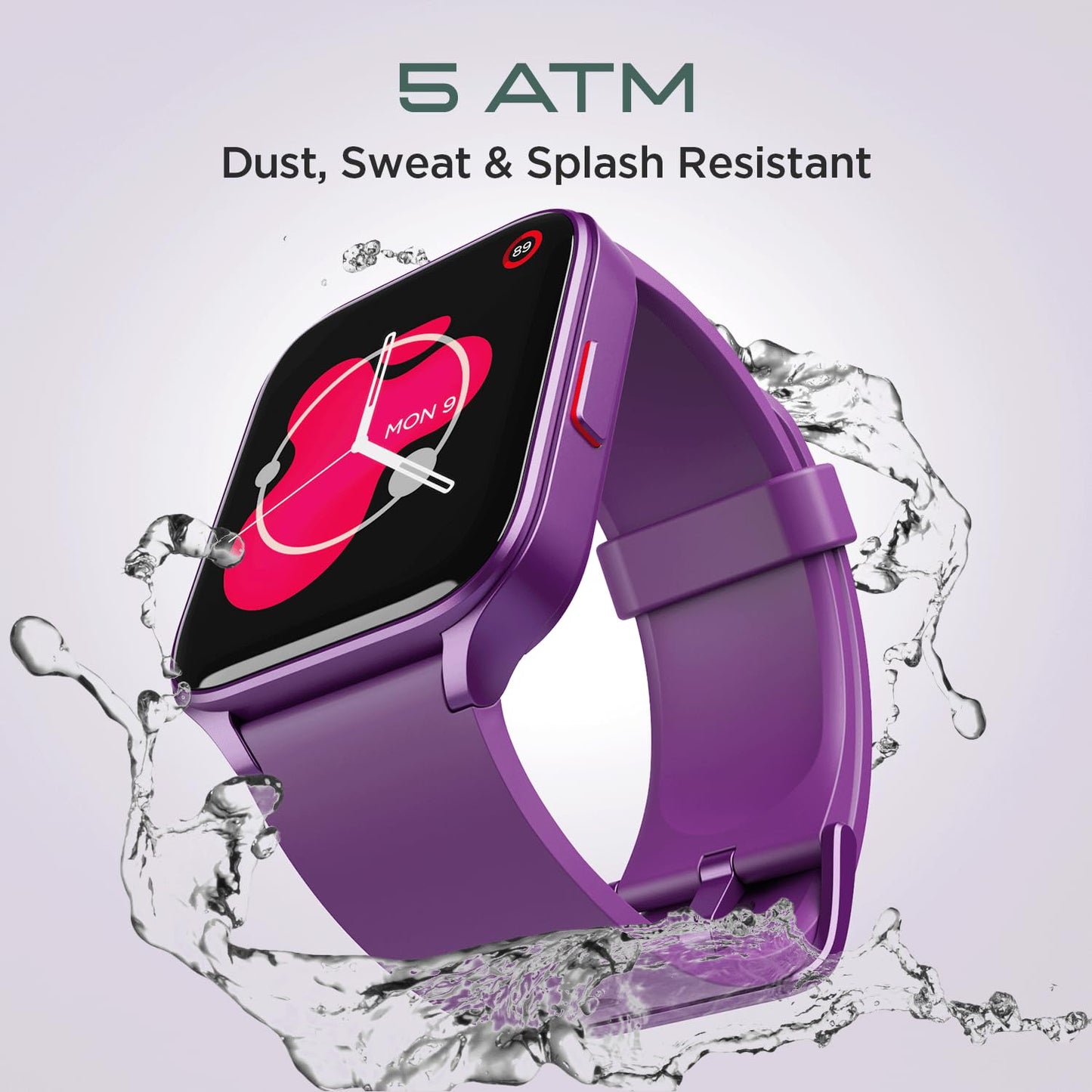 boAt Wave Max Smart Watch with 1.78'' AMOLED Display, HR, SpO2 Monitoring, 100+ Sports Modes, 5ATM Dust, Sweat & Splash Resistant and Notification Alerts(Electric Purple)