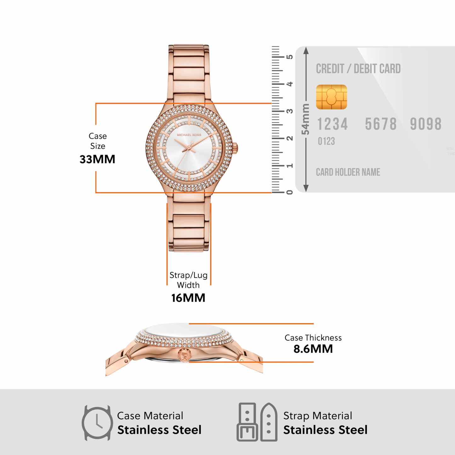 Michael Kors Sylvia Rose Gold Watch MK4942