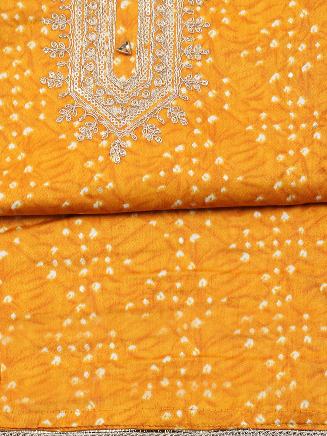 Meena Bazaar Printed Cotton Unstitched Kurta with Bottom & Dupatta