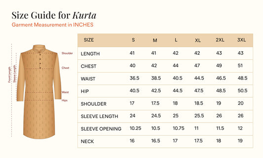 Manyavar Men's Cotton Digital Print Long Kurta (1pc)