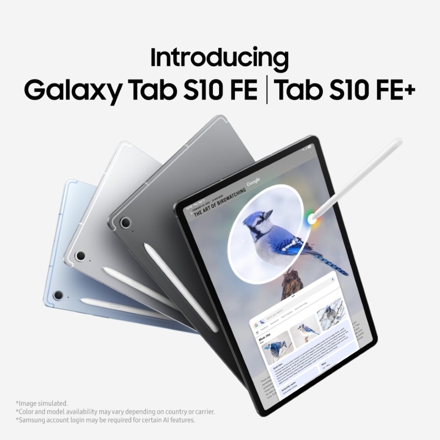 Samsung Galaxy Tab S10 FE+, S Pen in-Box, 27.7 cm (13.1 inch) LCD Display, 12 GB RAM, 256 GB Storage, Wi-Fi Tablet, Blue