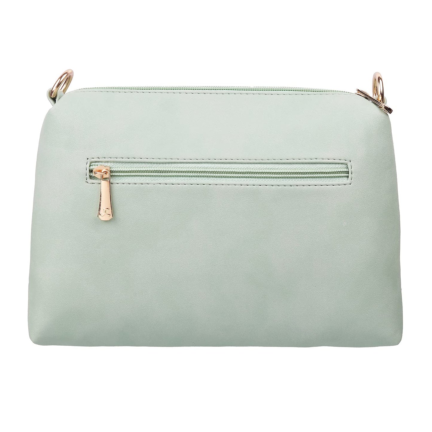 Mochi Women Lightgreen Zip Top Sling Bag (66-7354)