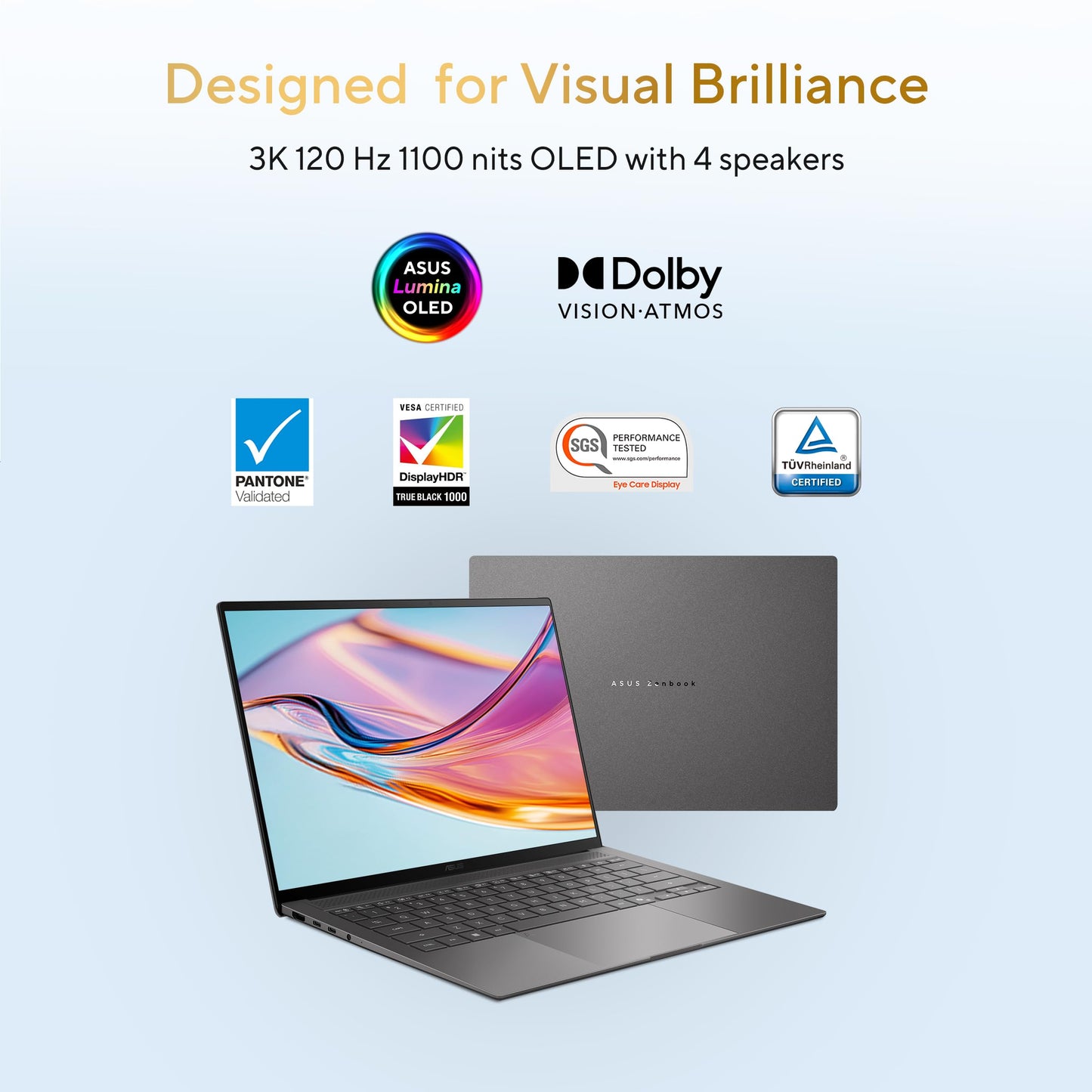 ASUS Zenbook S14 (2026),Smartchoice,Intel Core Ultra 7 355 (Series 3),16GB RAM,512GB SSD,3K OLED,Touchscreen, 14"(35.5 cm),Win 11,M365 Basic(1Y),Office 24, Gray,1.2 Kg,UX5406AA-SU361WS,Copilot+ PC