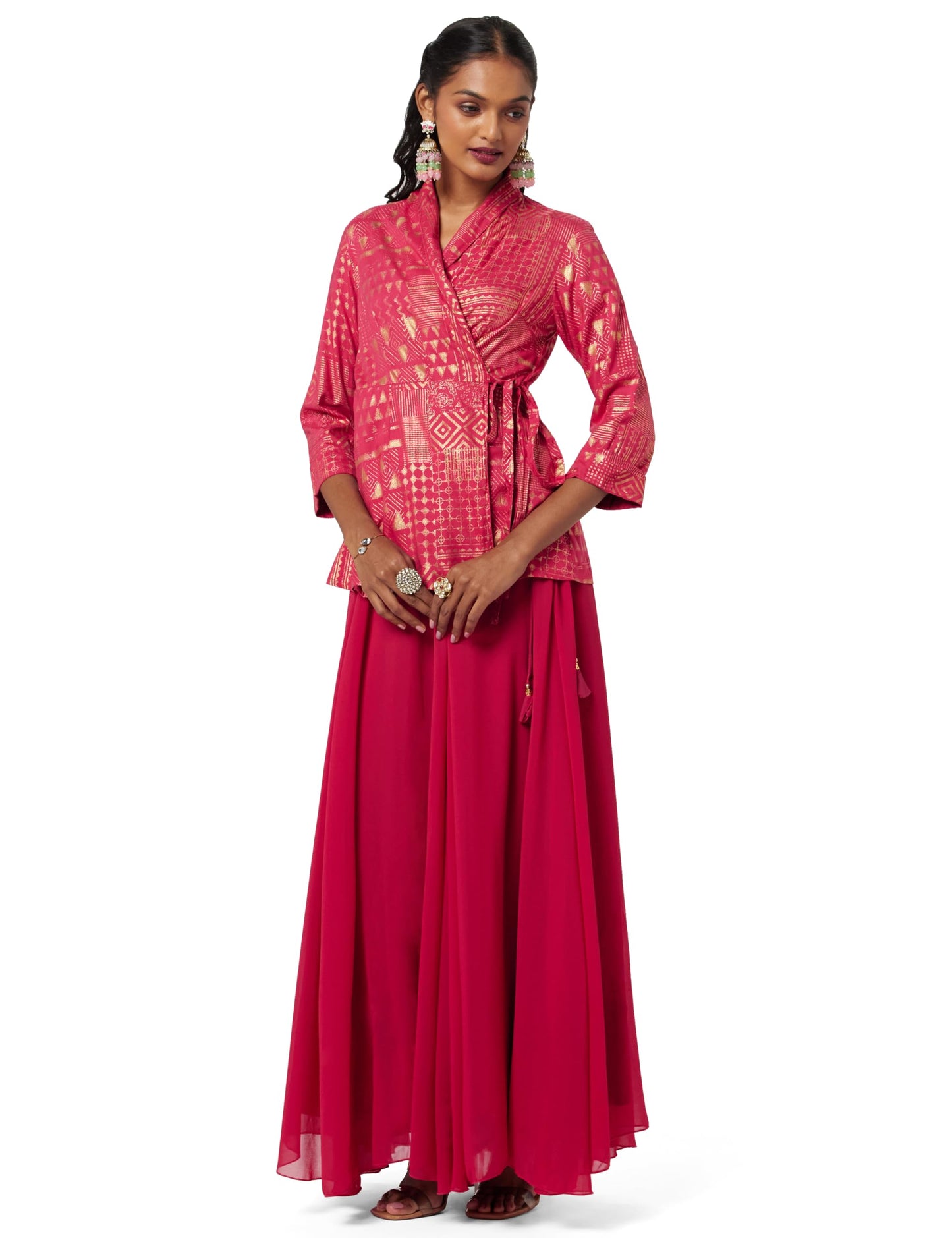 BIBA WOMEN PRINTED RELAXED MIX AND MATCH(FUSION1770_FUCHSIA_32)