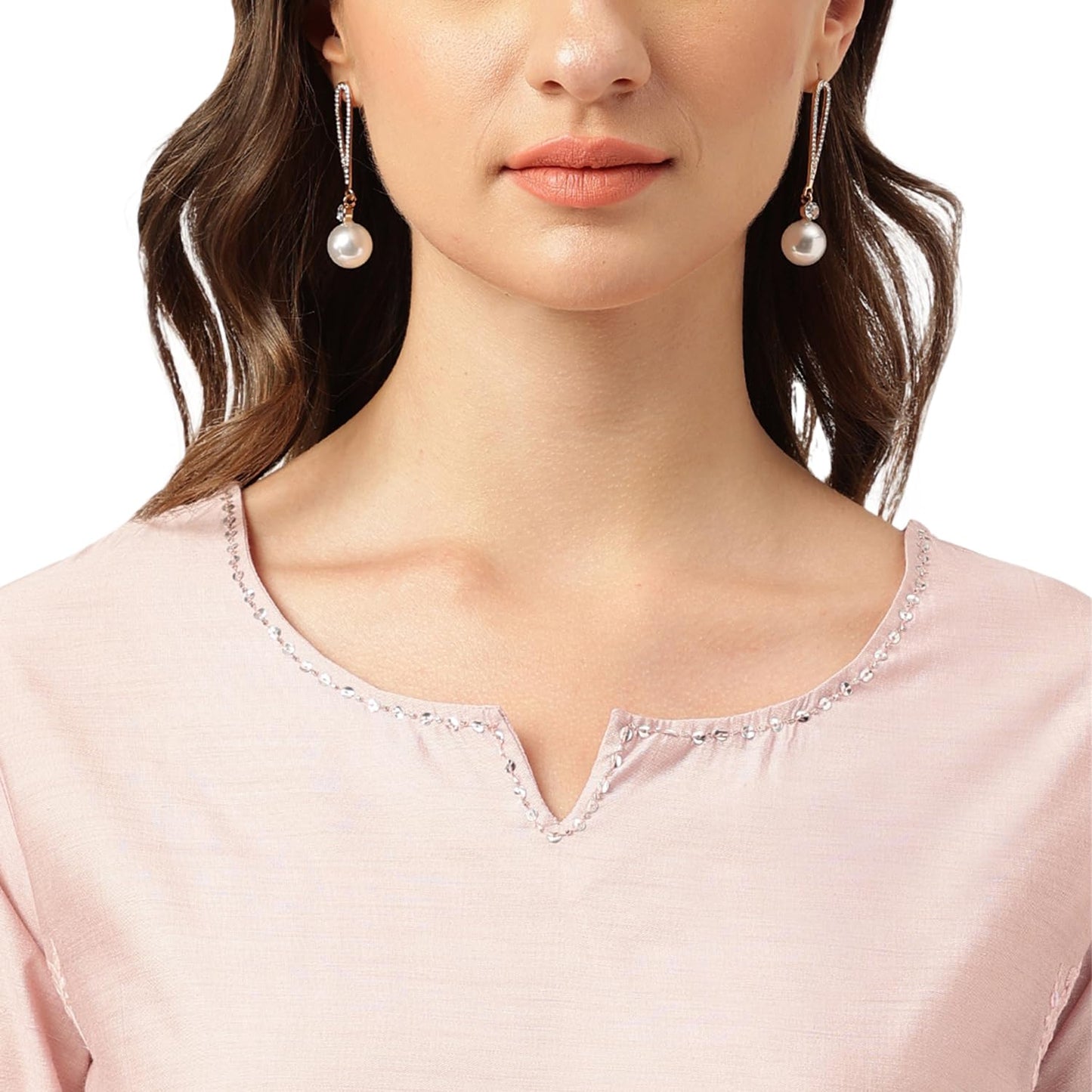 Divena Solid Chanderi Kurta Trouser Inner with Dupatta Set