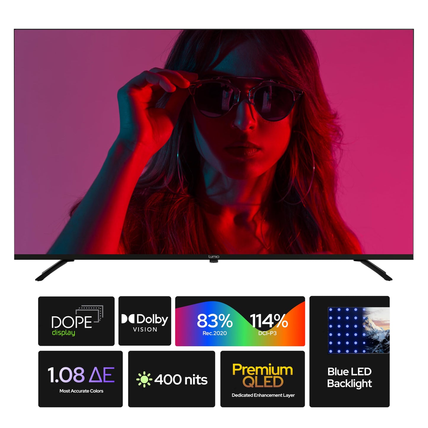 Lumio Vision 7 109 cm (43 inches) 4K Ultra-HD Smart QLED TV FTW1-ADSG