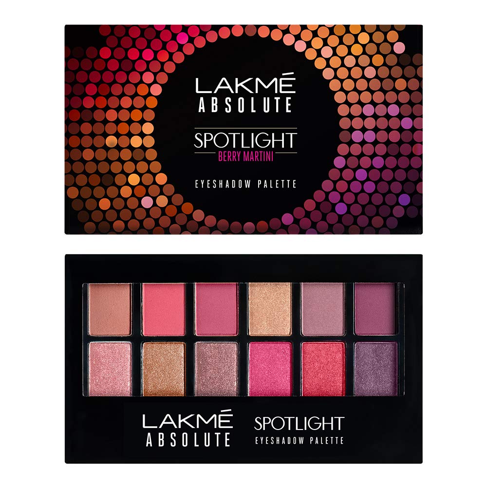 Lakmé Absolute Spotlight Eye Shadow Palette, Smokin Glam, 12 g