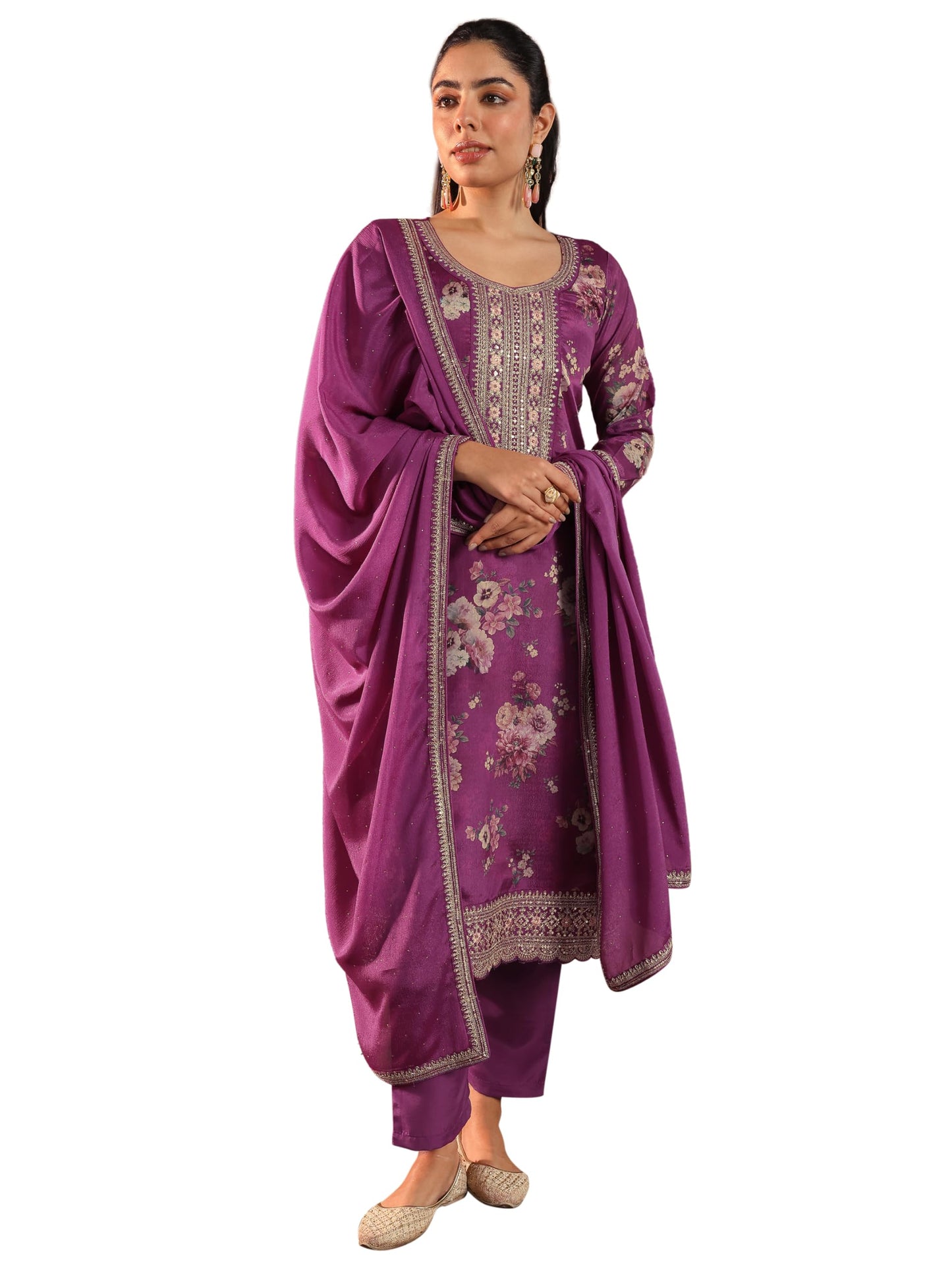 Libas Women's Silk Blend Kurta Set (49499
