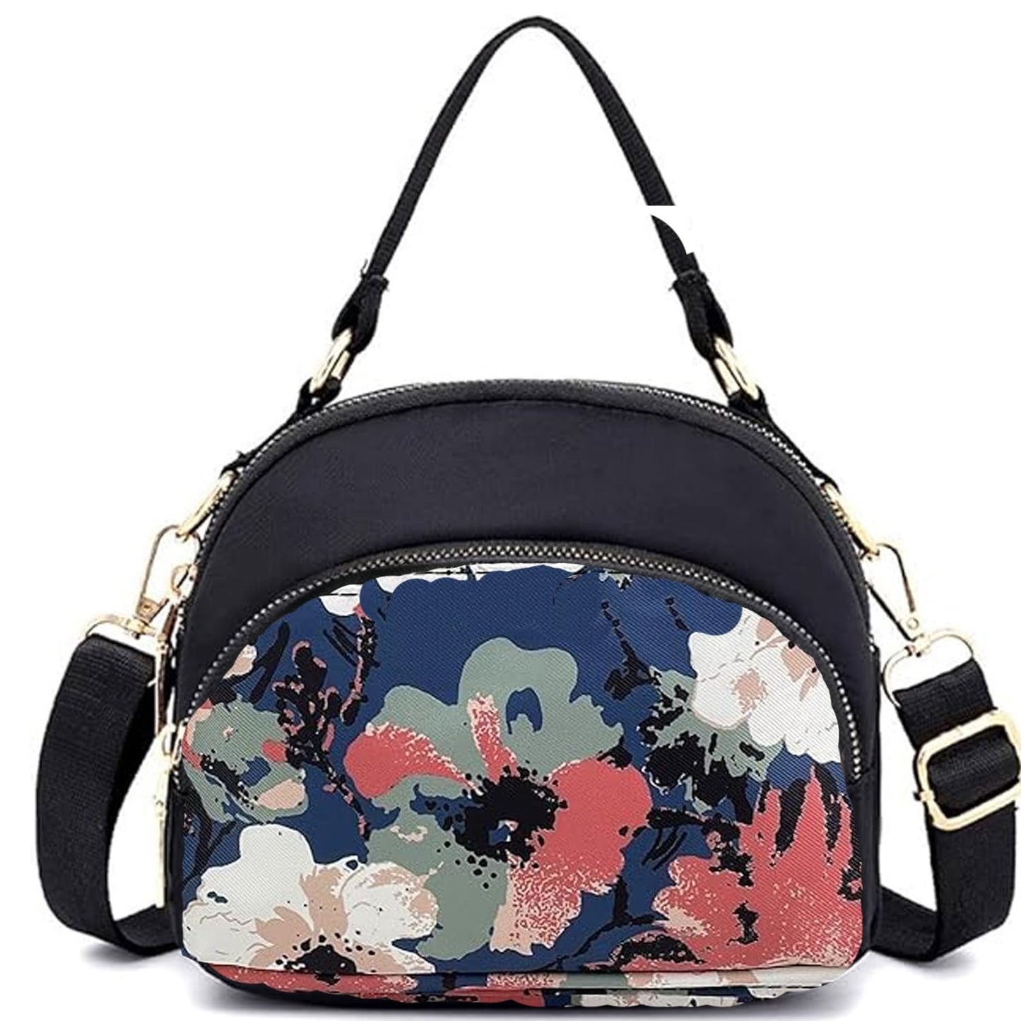 Handcuffs Women Sling Bags Stylish Korean Handbags Casual Crossbody Bag Lightweight Side Bag (Black)