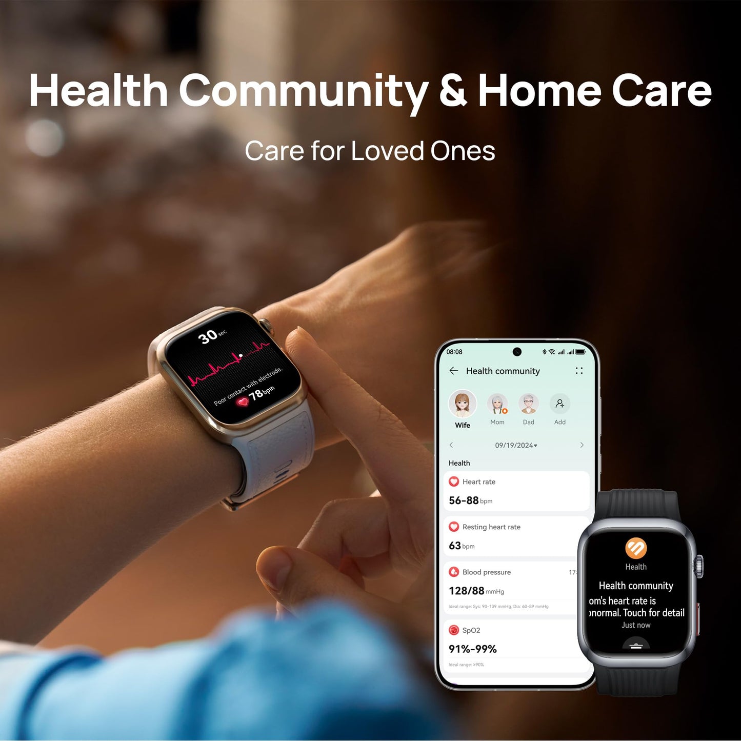 Huawei Watch D2, Smartwatch 1.82" AMOLED, Ambulatory Blood Pressure Monitoring,Sleep Breathing Awareness, SpO2, Light and Slim Design, Health Community, Smart Lifestyle, Bluetooth Calling, Gold