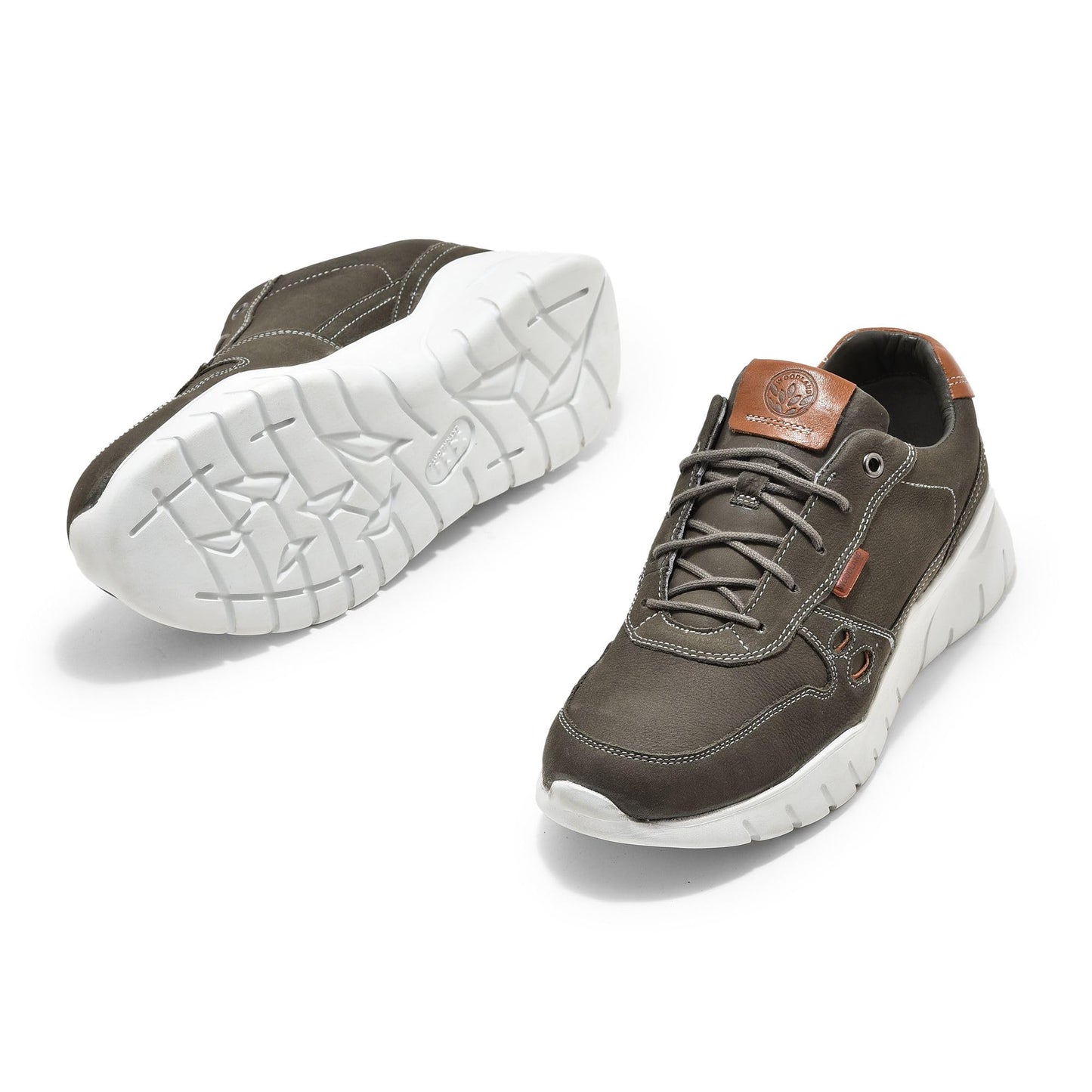 Woodland Men Castor Grey Chunky Sole Sneakers