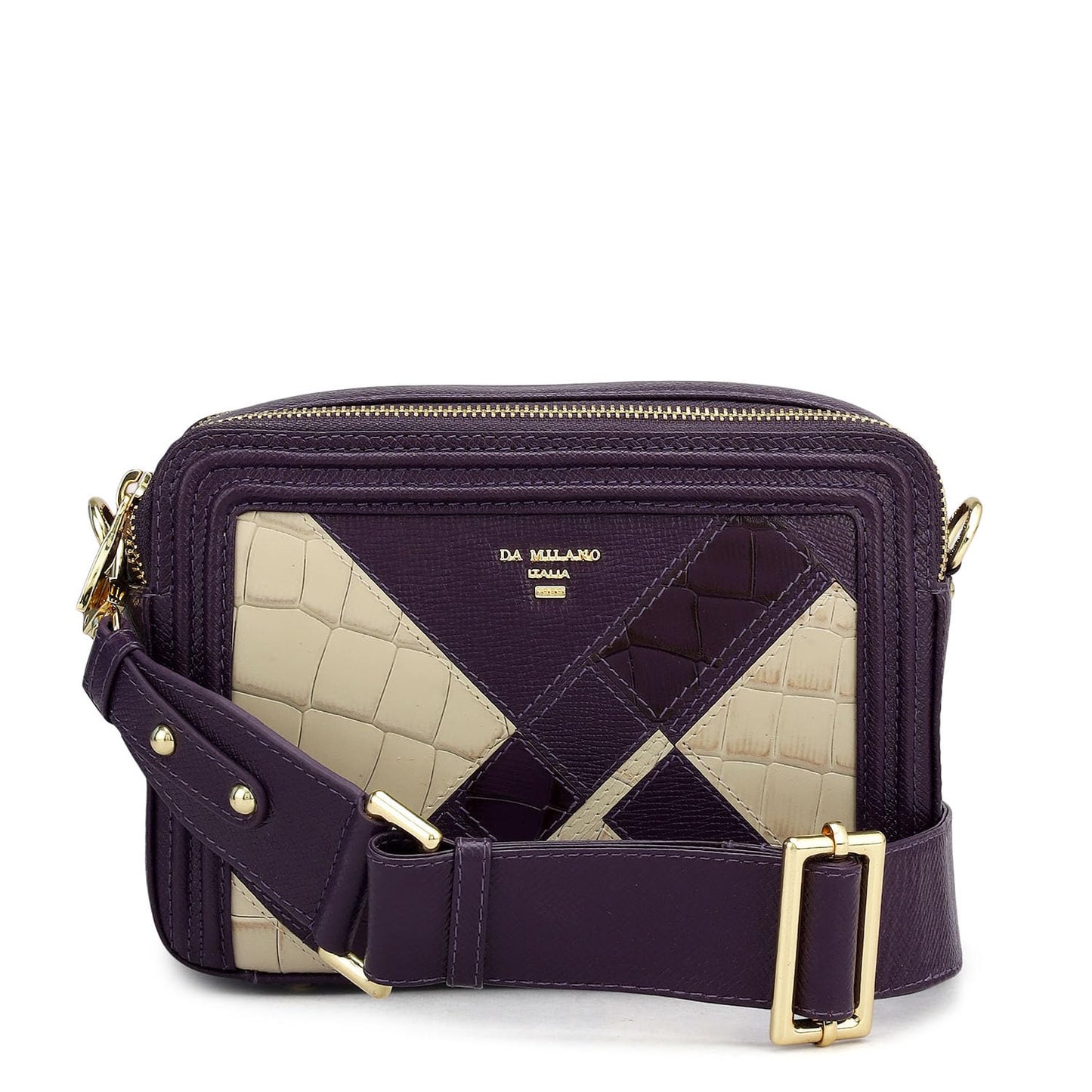 Da Milano Small Leather Sling - Purple (02065)