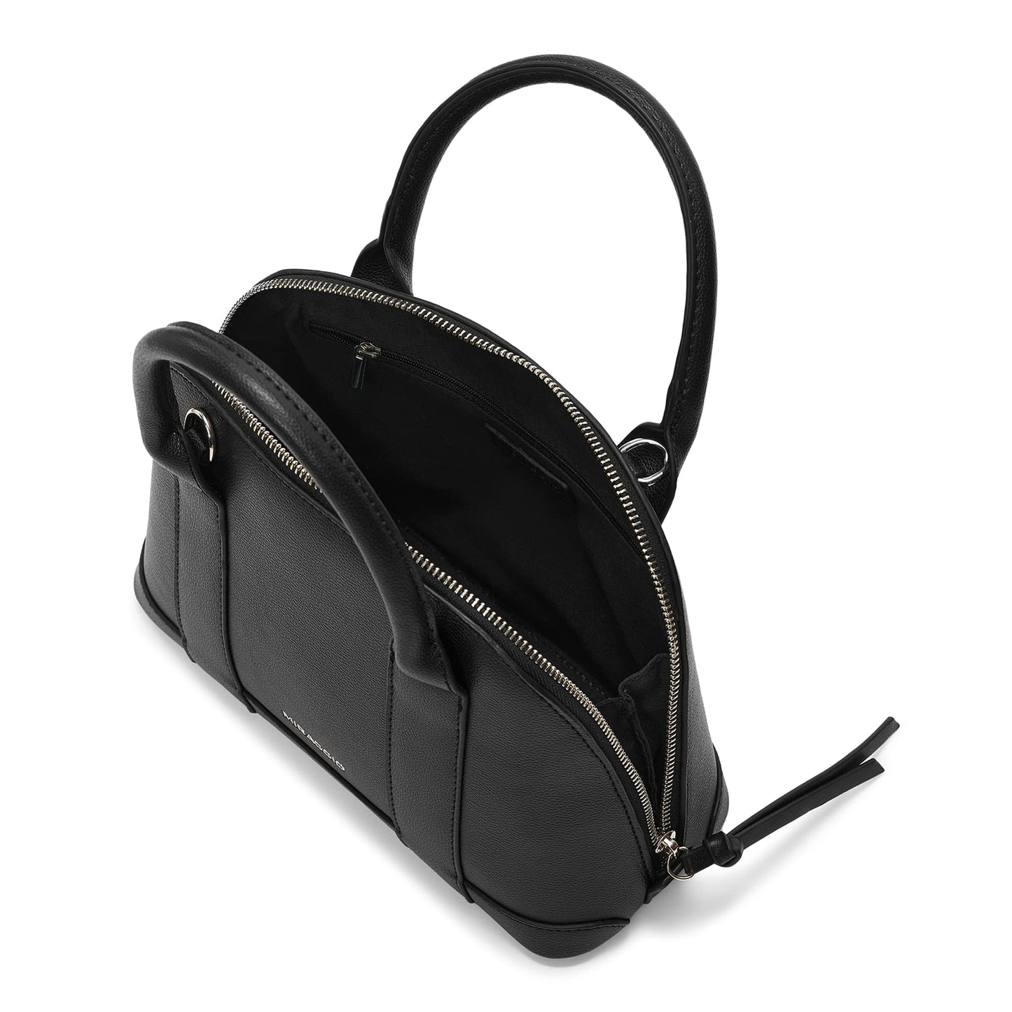 Miraggio Margo Black Dome-Shaped Handbag with Detachable Straps