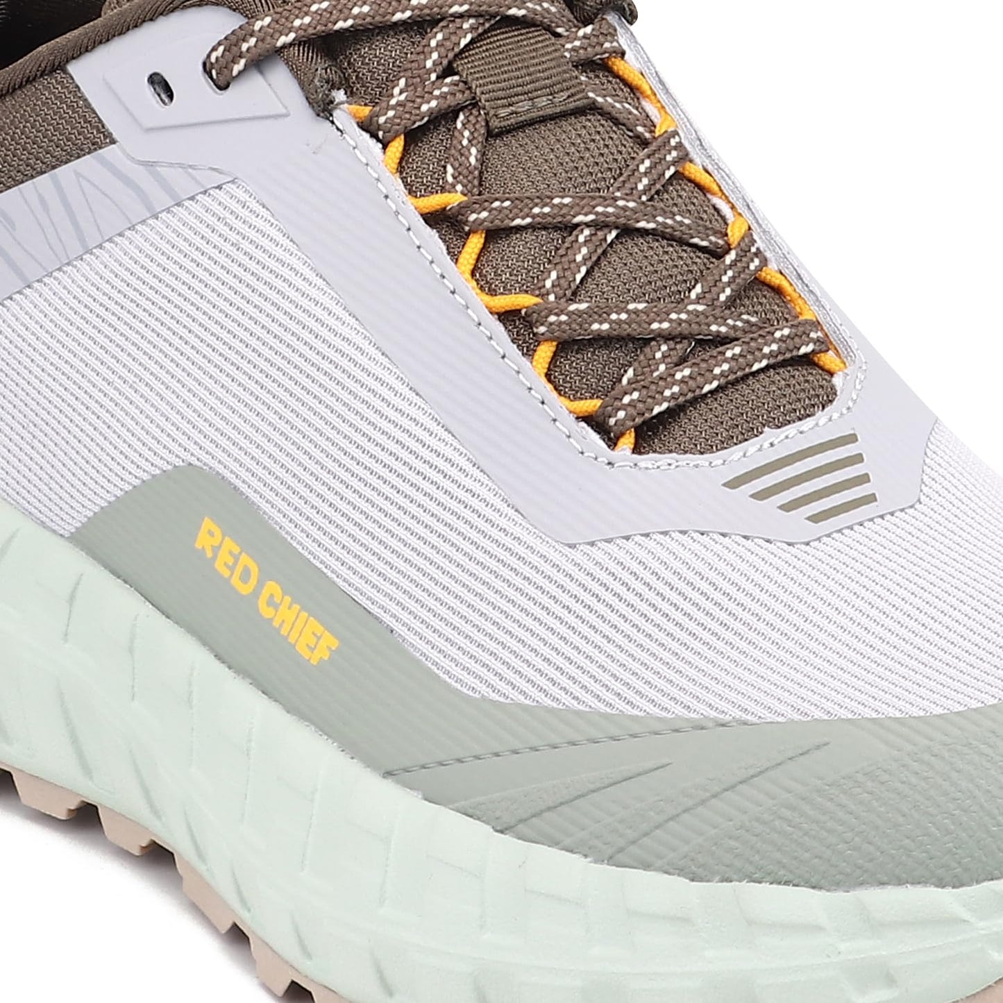 Red Chief Running Shoes for Men | Lightweight Sports Footwear | Olive-White Stylish Design | Air Mesh Upper (R1735)