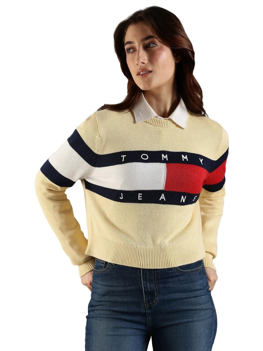 Tommy Hilfiger Relaxed Fit Cotton Crew Neck Sweater