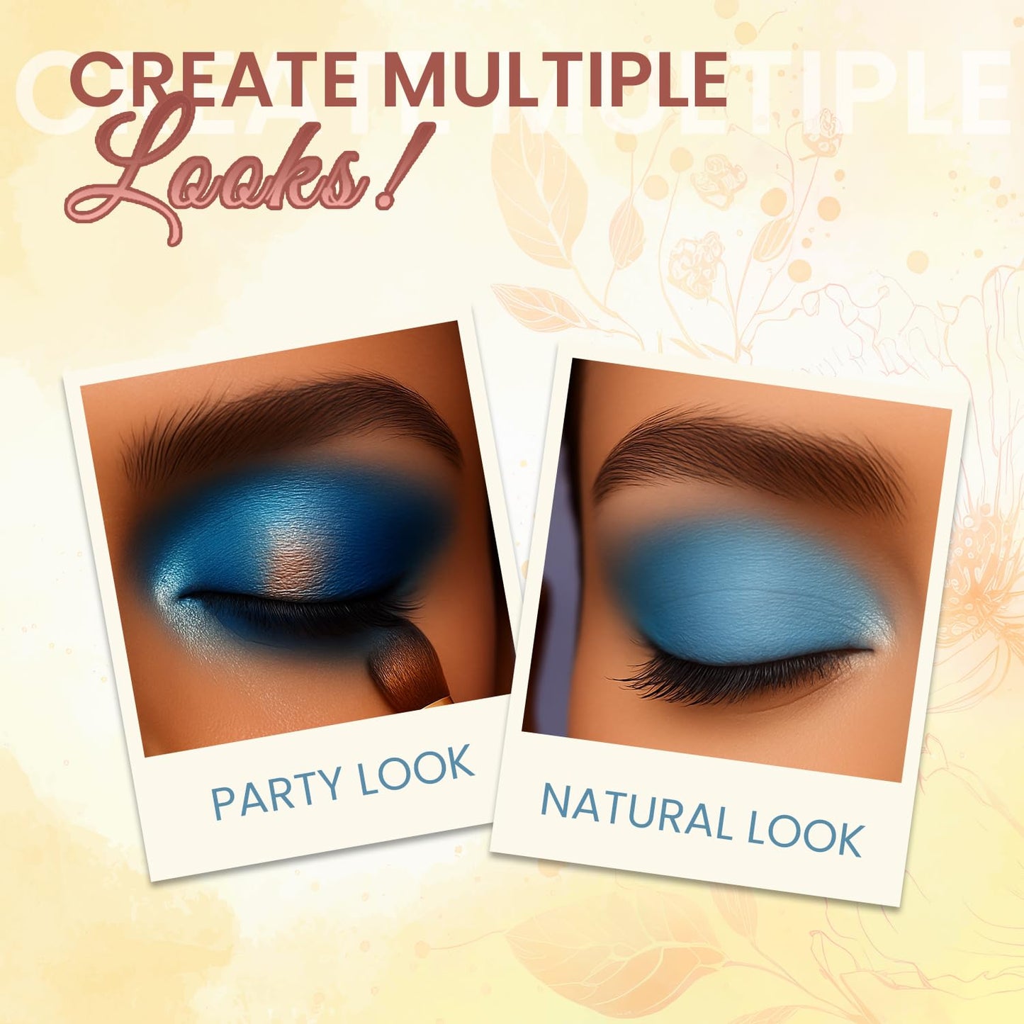 Glam21 Floral Hues 9 In 1 Eyeshadow Palette | Highly Pigmented | Easy To Carry | Super-Blendable | Mix of Matte and Shimmers Smudge-Proof (7.2 gm) | 03- Tulip