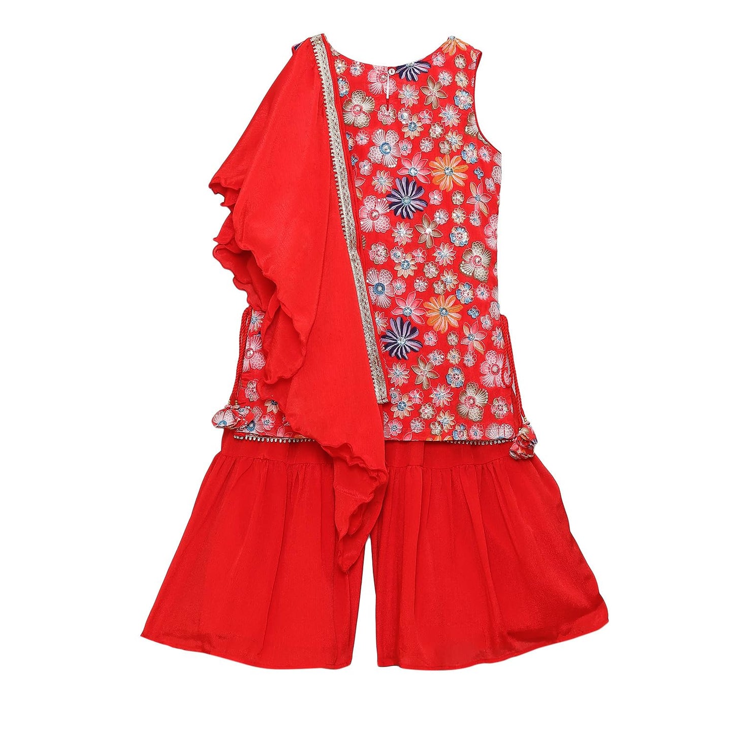 BIBA GIRL PRINTED A LINE KID(KW5442_RED_11)