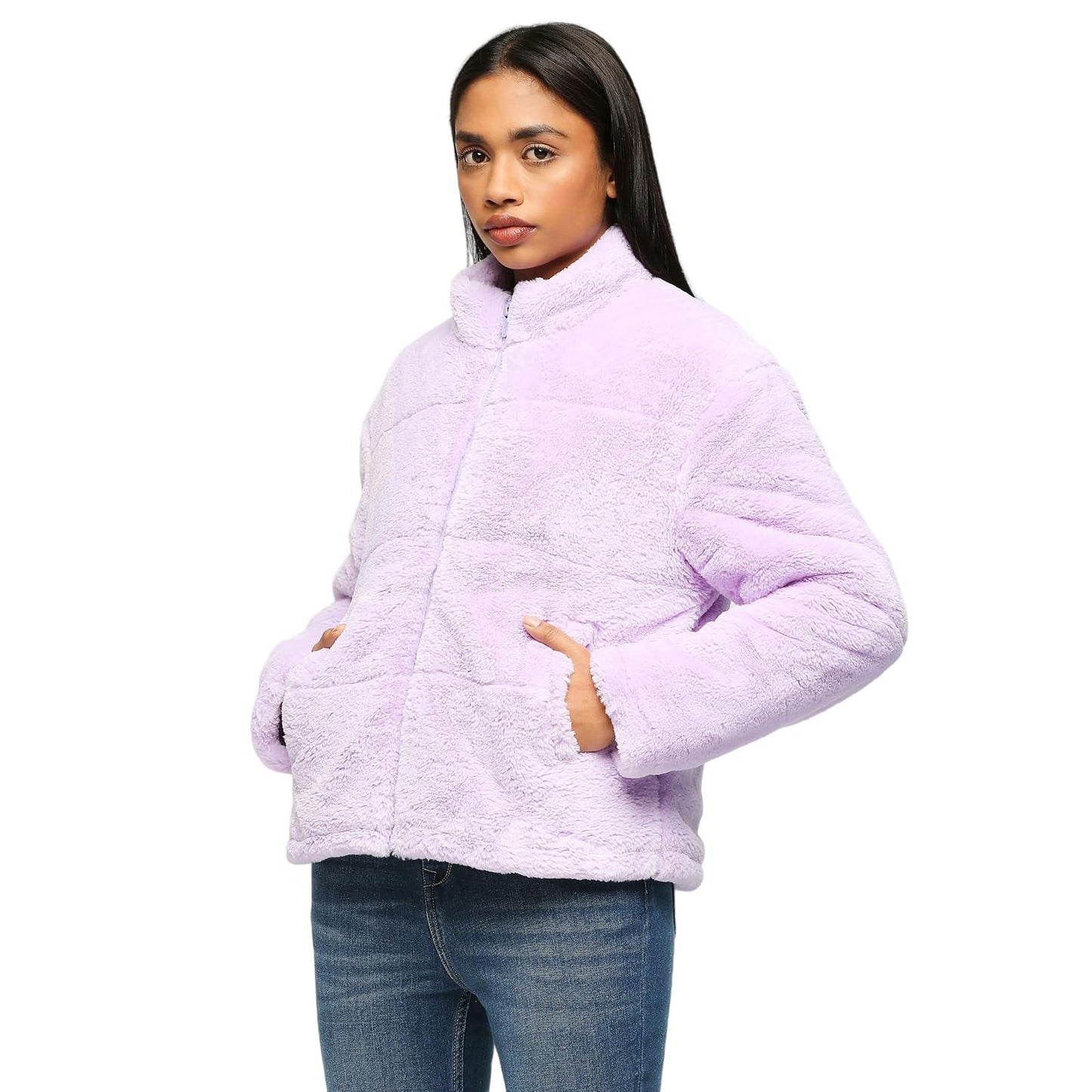 Pepe Jeans Women's A-Line Coat (PL402353_Lilac Purple