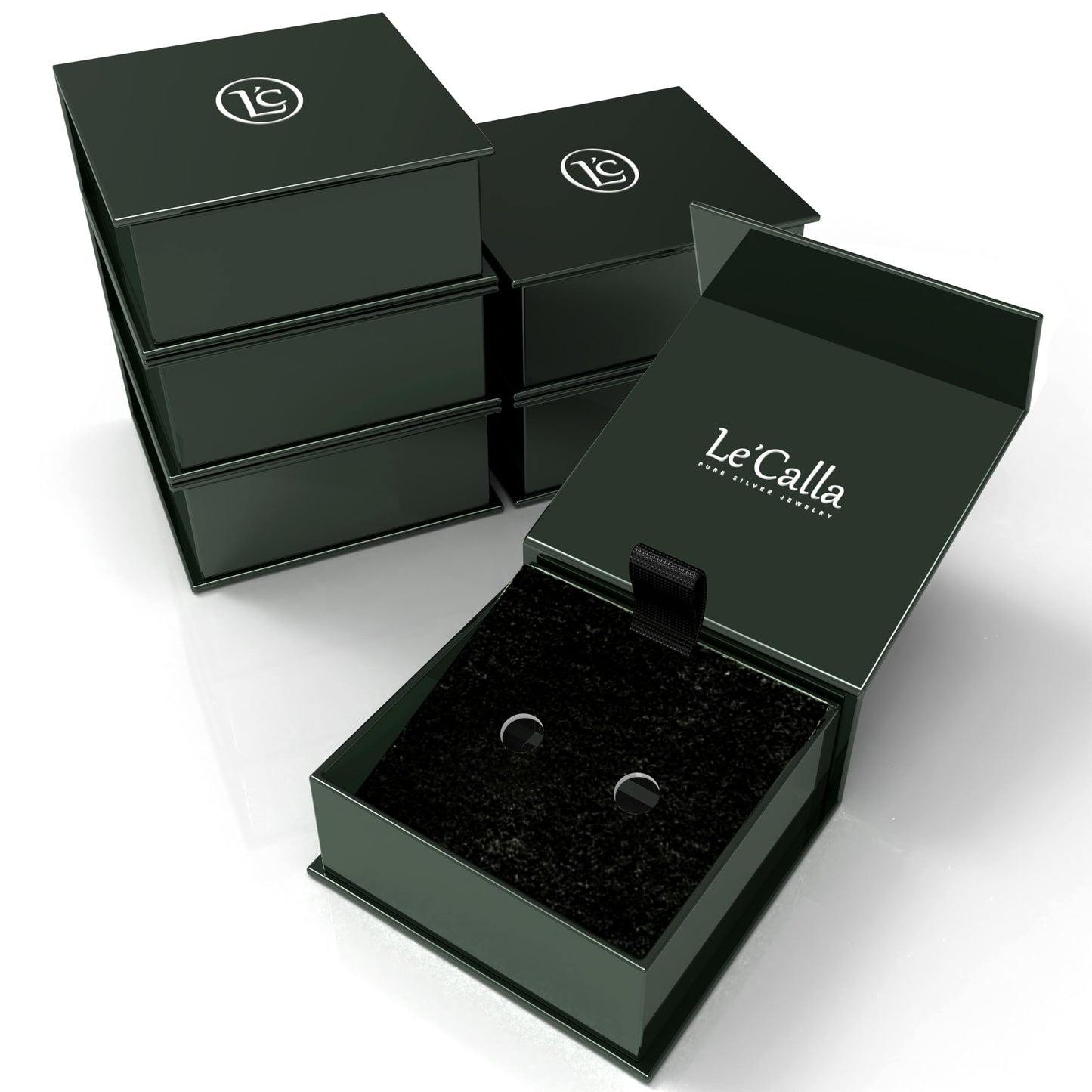 LeCalla Precious-Moments 925 Sterling Silver BIS Hallmarked Italian Design Love Knot Cufflinks - Gift for Men's