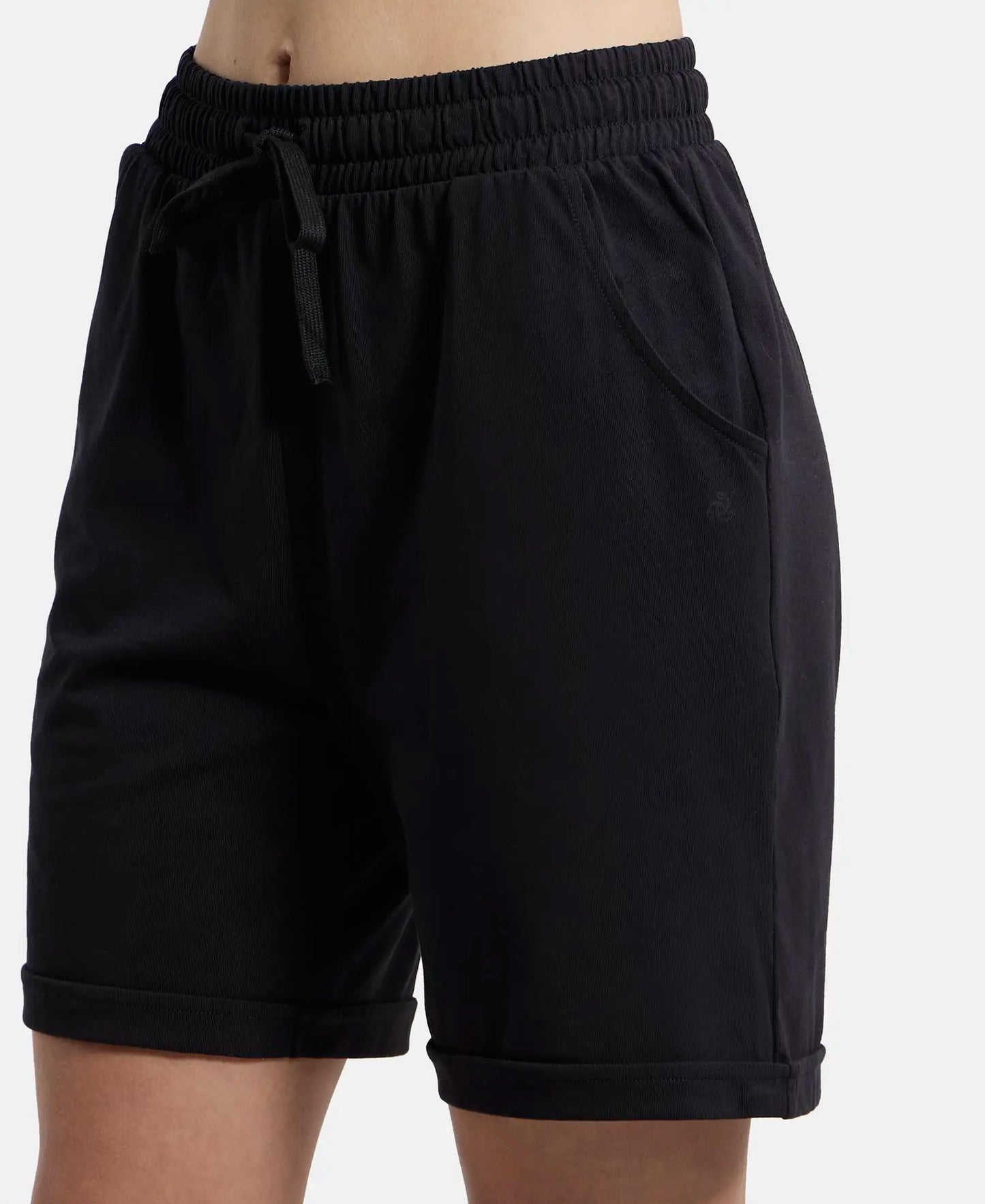 Jockey Women's Shorts (AW23_Black_Large)