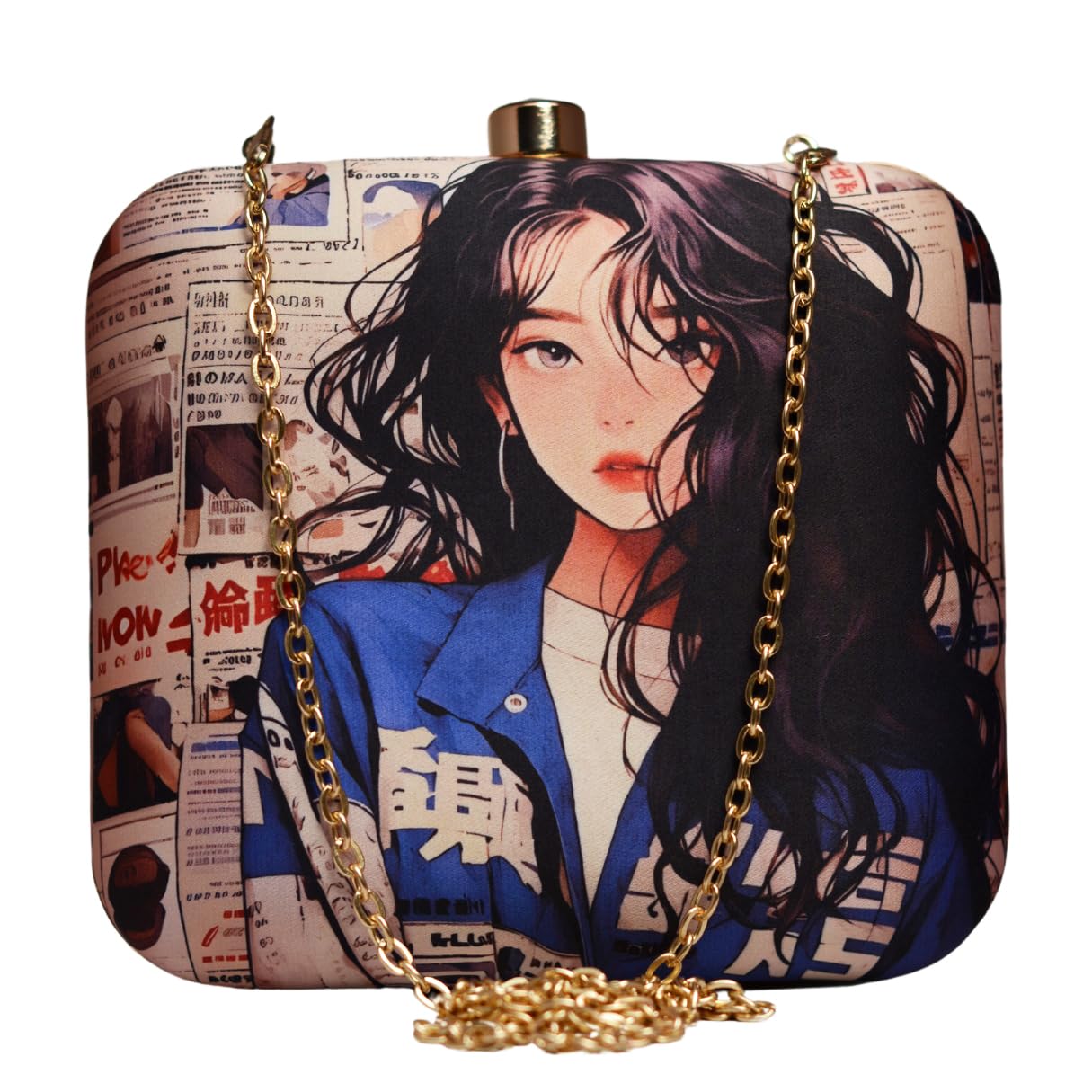 Artklim Anime Girl Printed Clutch