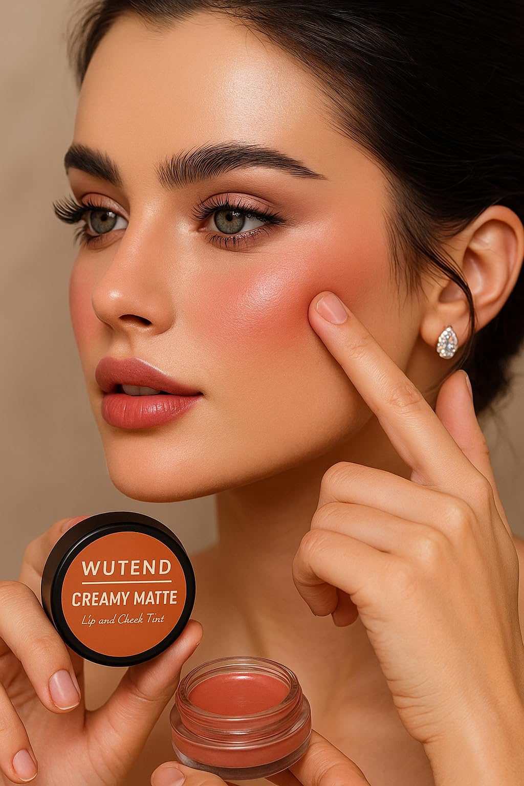 WUTEND Creamy Matte Lip and Cheek Tint, Orange and Redish Shades