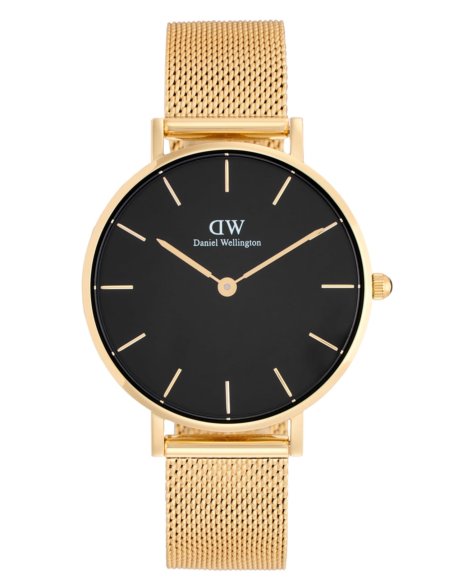 Daniel Wellington Metal Analog Black Dial Women's Watch-Dw00100347K, Band Color Gold