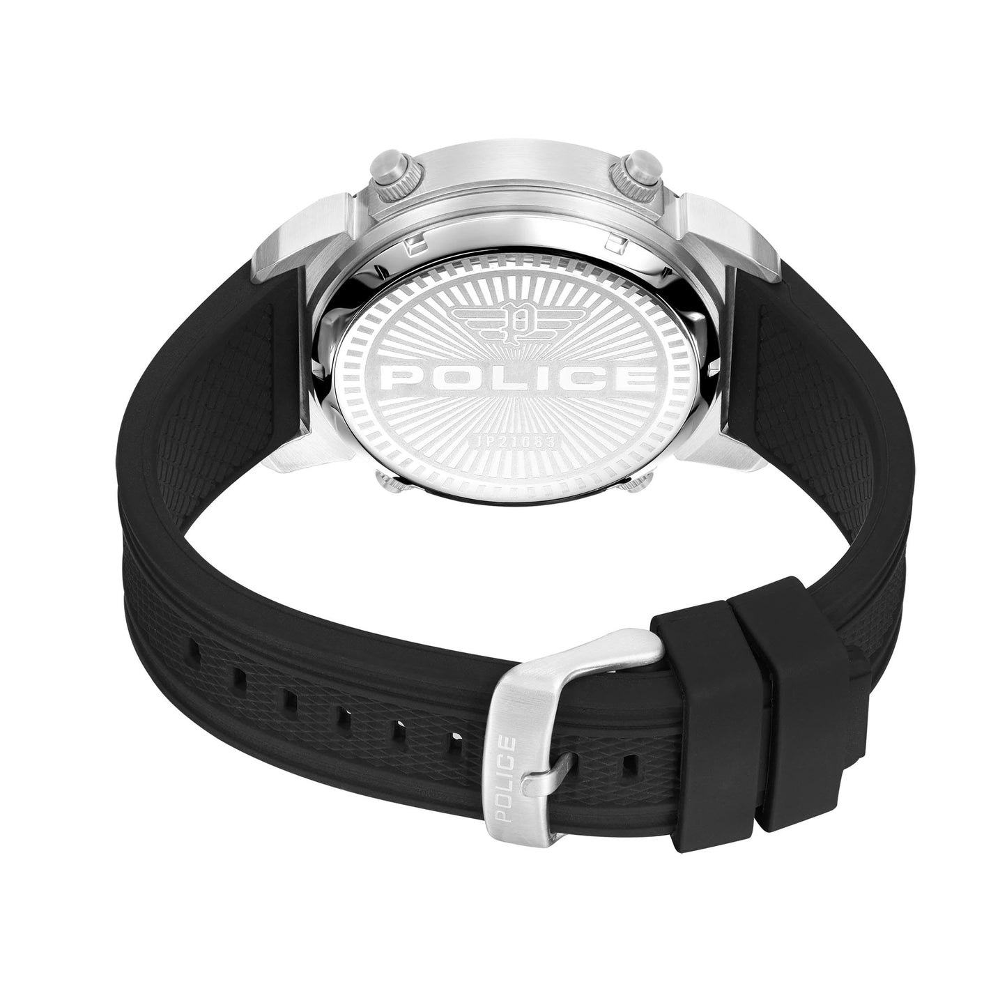 Police Quartz Multifunction Black DIAL Silicone Strap Watch for Men-PLPEWJP2228503W