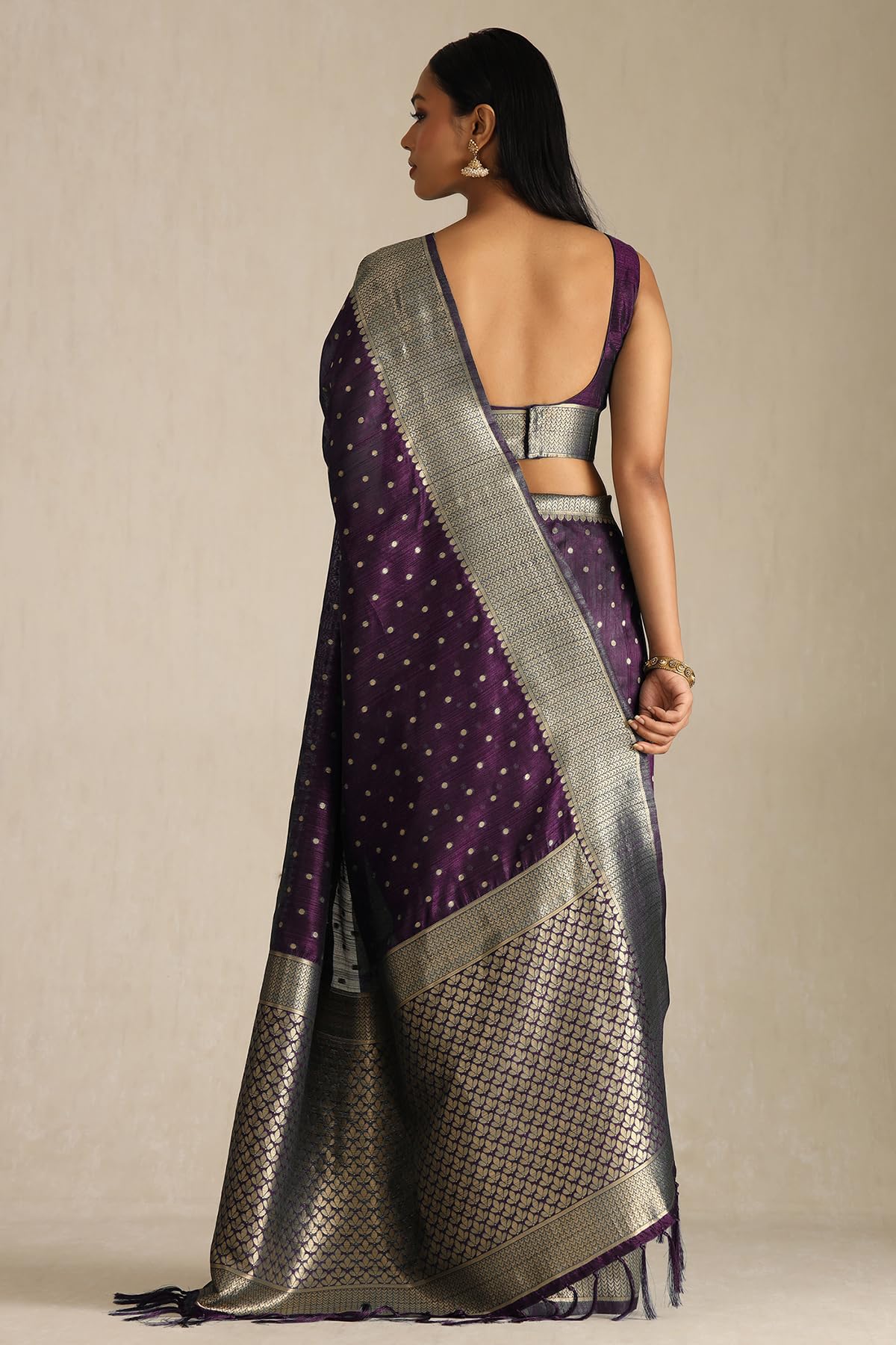 Soch Womens Tussar Woven Design Saree