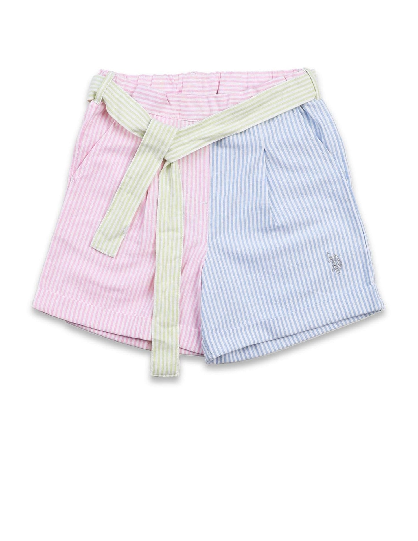 U.S. POLO ASSN. Girl's Boxer Shorts (UGSRT0119 Multicolor