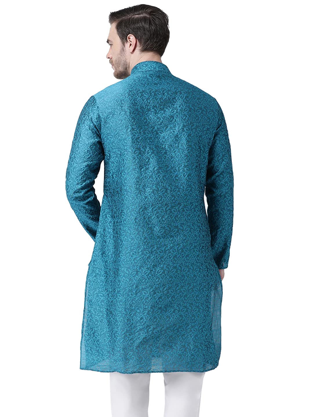 SGDONOR Dark Firozi Kurta for Men