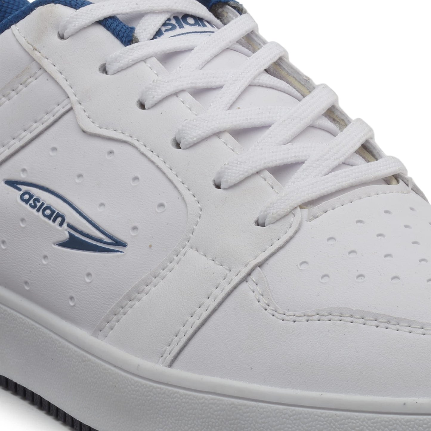 ASIAN JASPER-05 Chunky Rubber Outsole Technology with Waterproof Synthetic Upper TPR Sole Lace-up Shoes for Men's White,UK 7