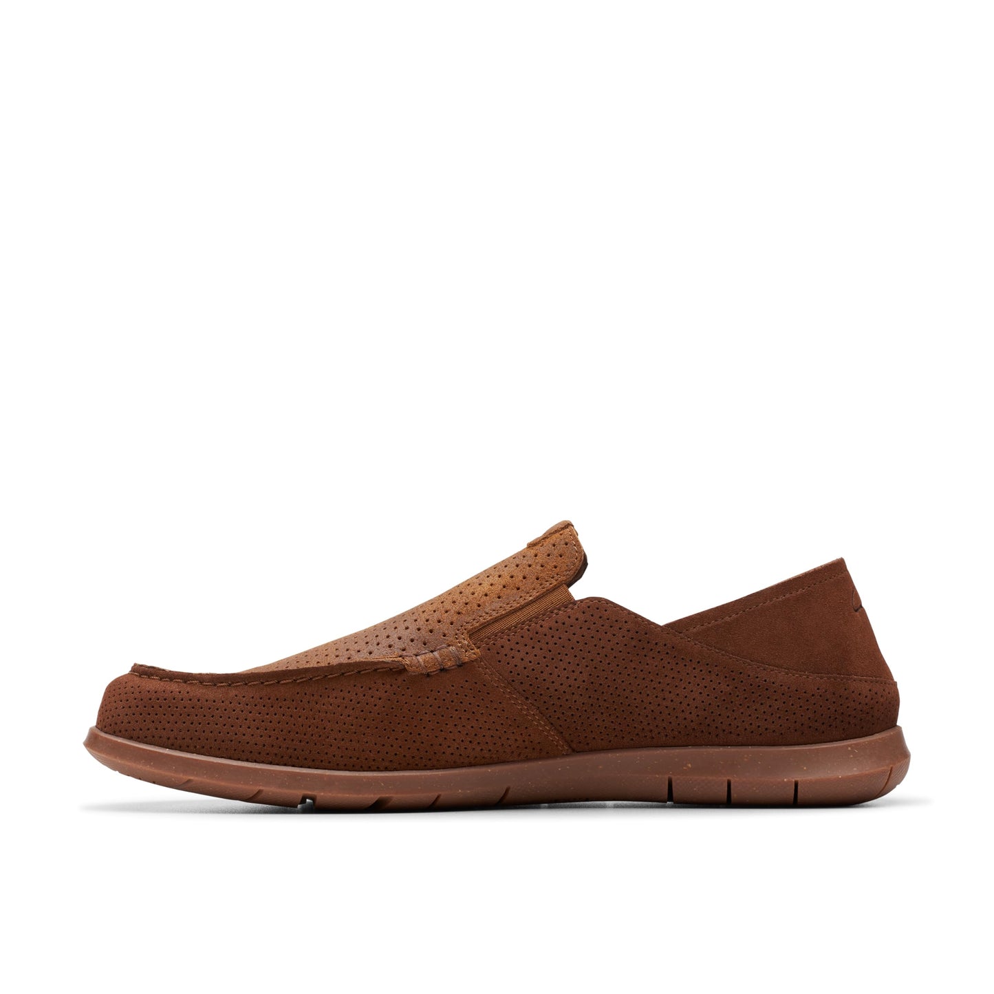Clarks Men's Flexway Easy Moccasin, Dark Brown Suede, 6.5 UK