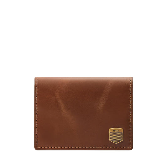 Fossil Men Leather Hayes Brown Wallet Ml4646200