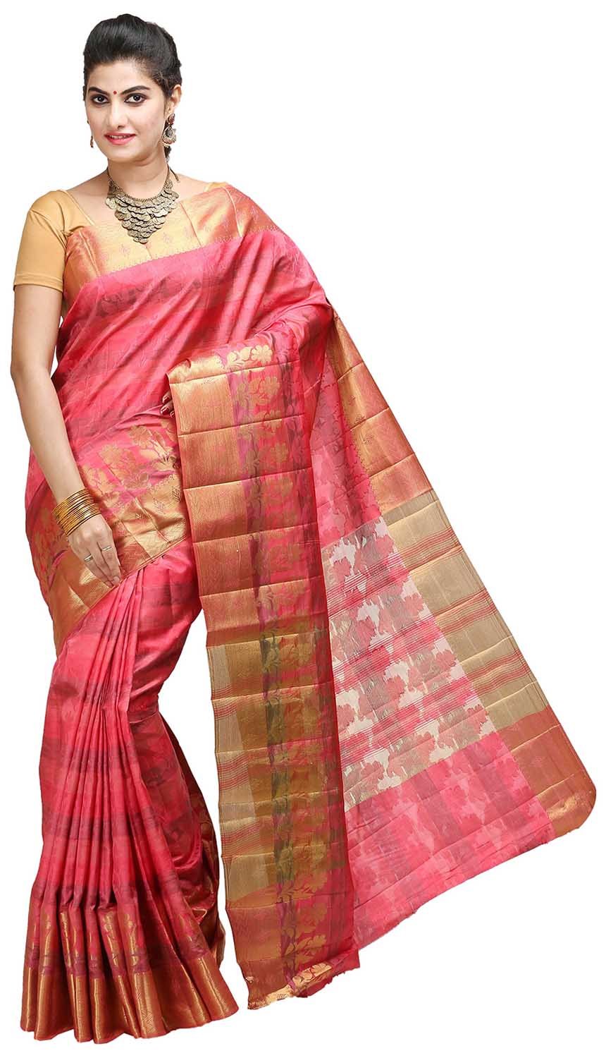 Kashish Women's Dupion Silk Saree with Blouse Piece
