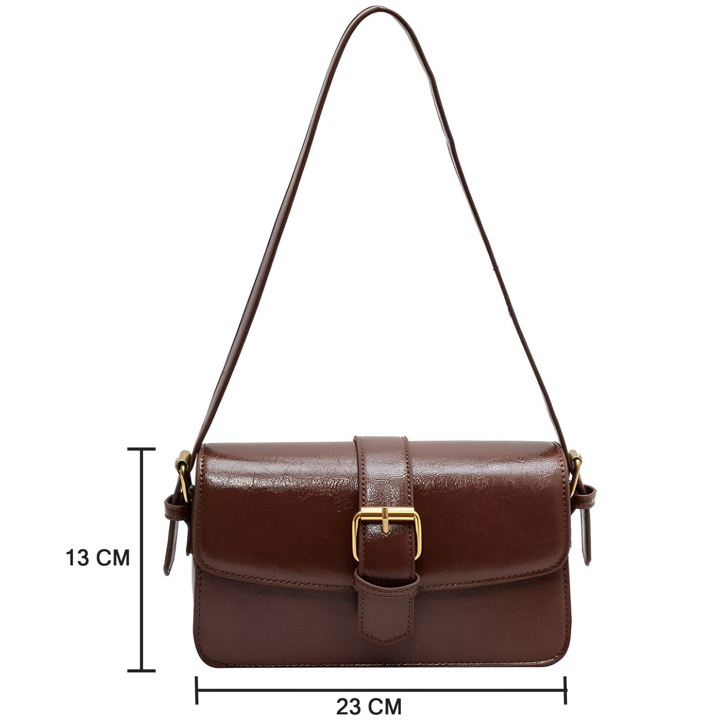 SIBY Women's Shoulder Purse (Brown)